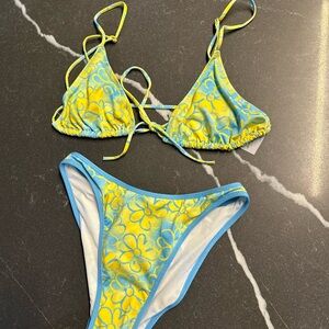 Heavy Manners “Love In The Afternoon” Bikini Set - Small Bottom, Medium Top